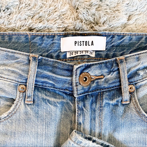 New! Pistola Presley Straight Distressed Jeans - Picture 6 of 9